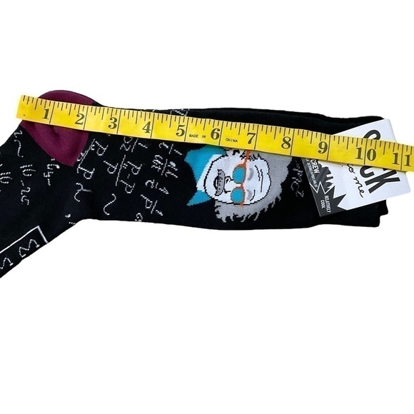 RELATIVELY Cool Socks Men’s Crew Sock it to me Albert Einstein size 7-13 - Picture 8 of 10